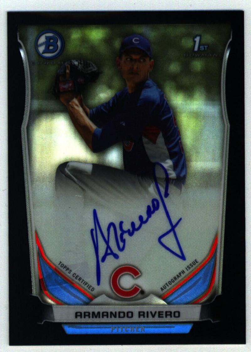 2014 Bowman  Chrome Autographed Prospects Refractor Black