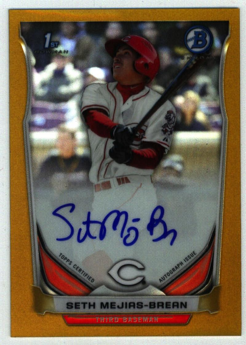 2014 Bowman  Chrome Autographed Prospects Refractor Gold