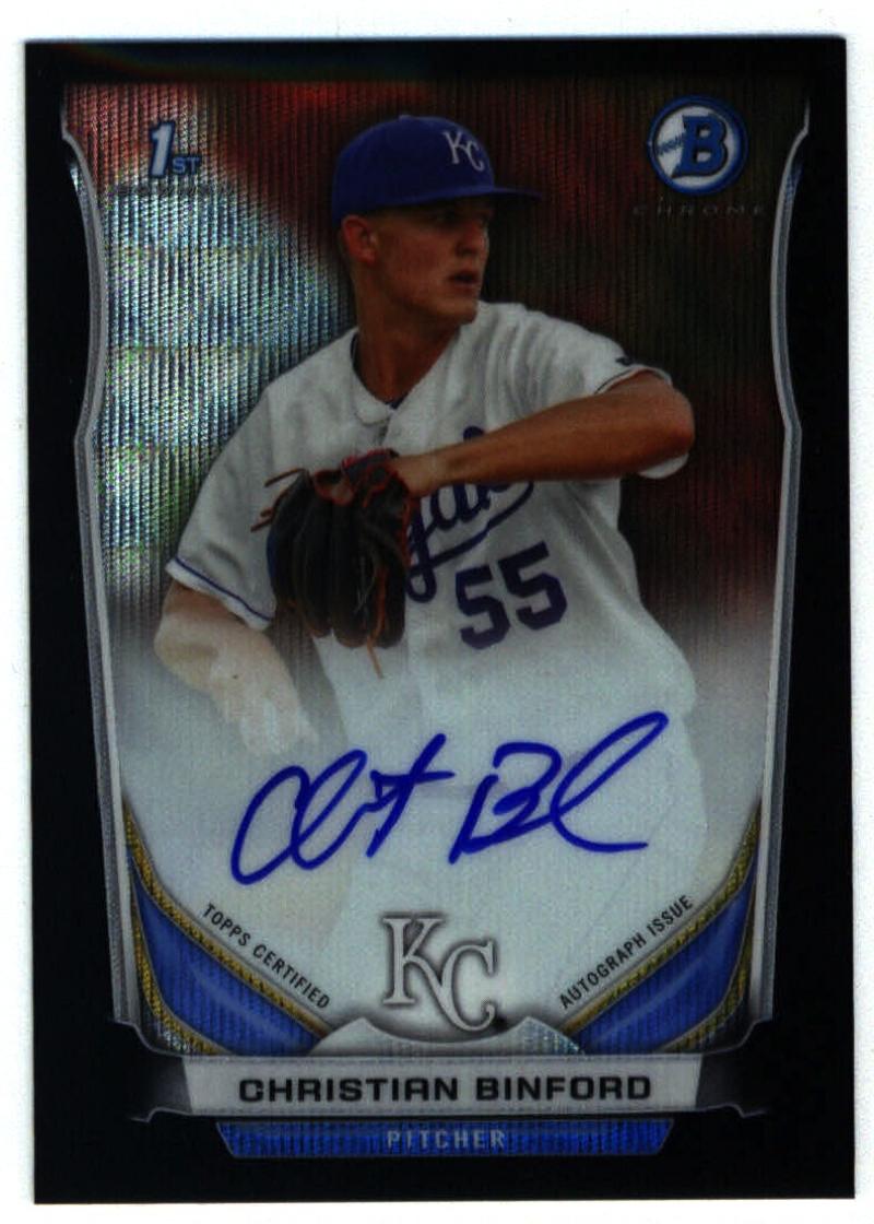 2014 Bowman  Chrome Autographed Prospects Black Wave