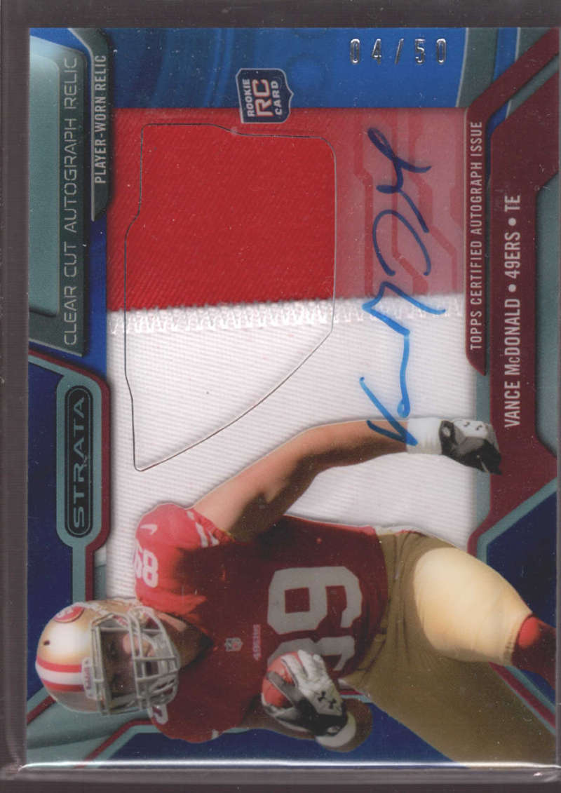 2013 Topps Strata Sapphire Patch Clear Cut Autograph Rookie Relic