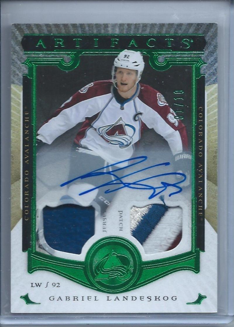 2015-16 Upper Deck Artifacts Auto Material Emerald