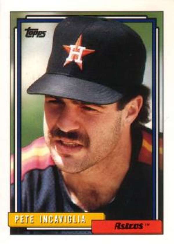 Pete Incaviglia Signed 1990 Fleer Card #301 Texas Rangers