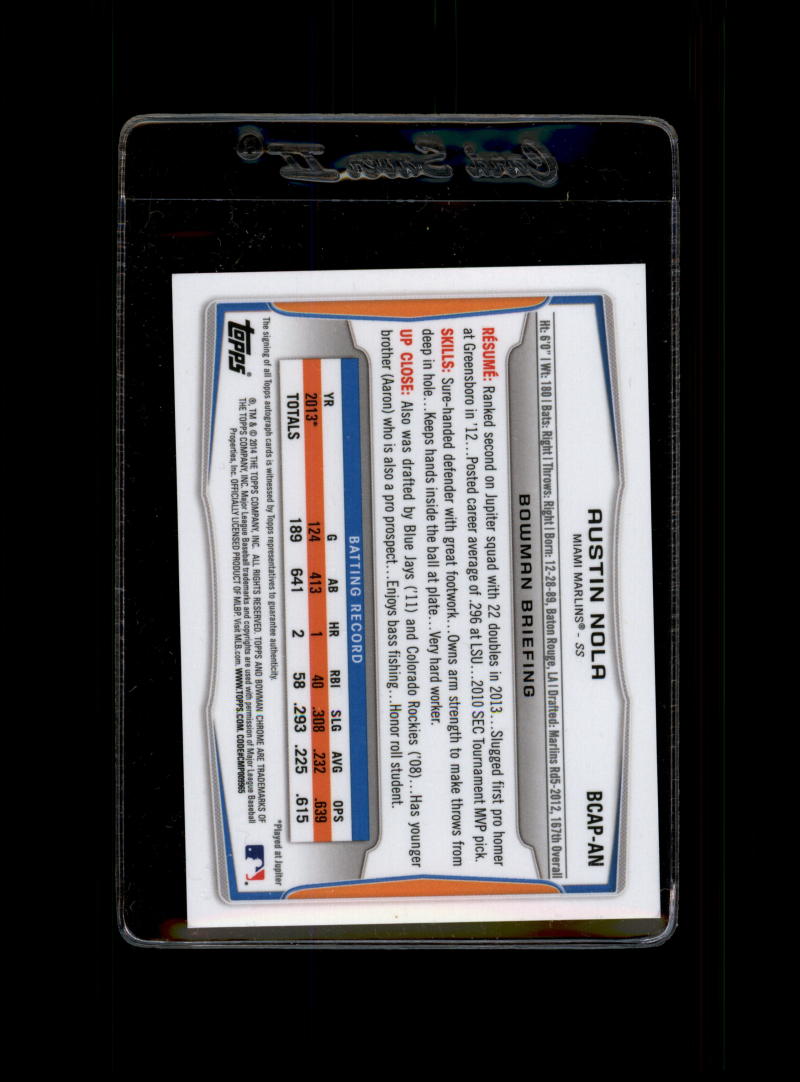 2014 Bowman Chrome Prospects Autographs Baseball Checklist Ultimate