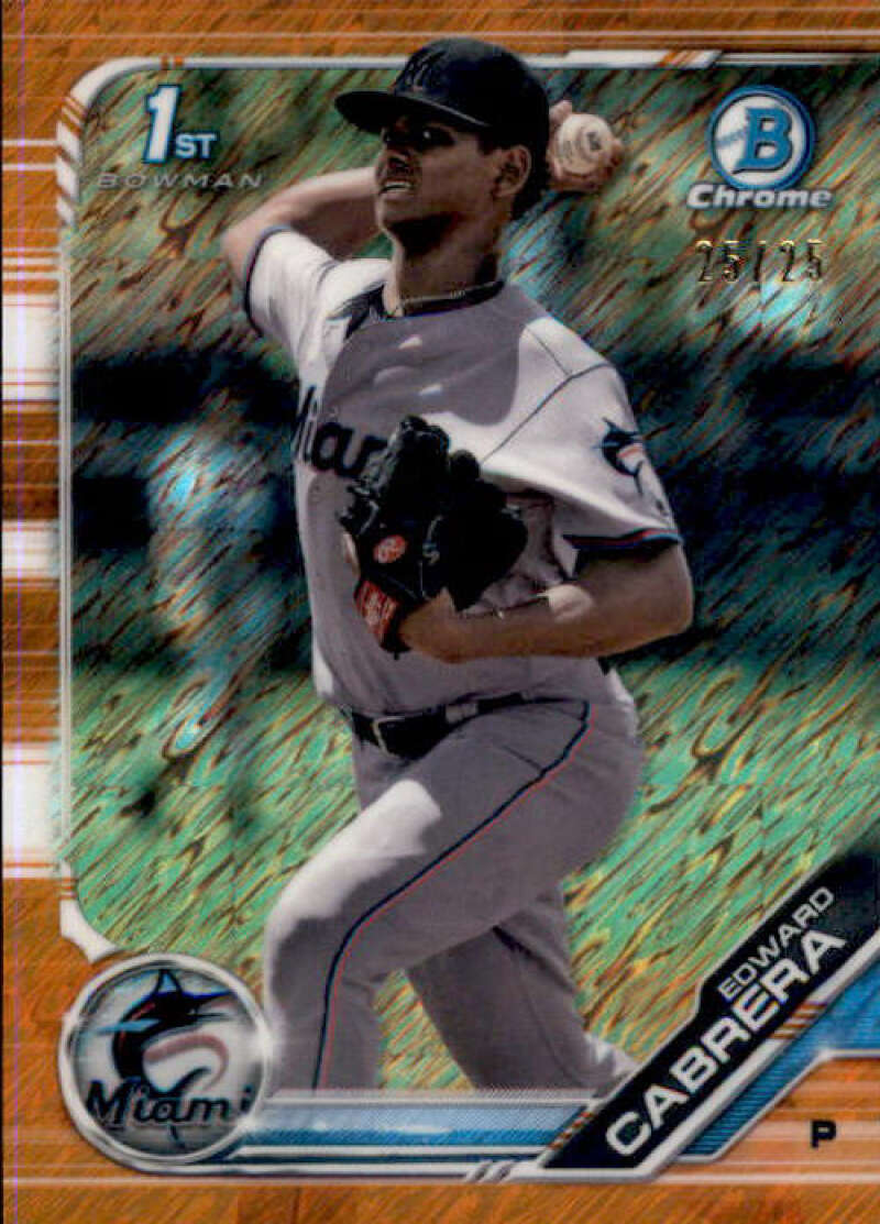 2019 Bowman  Chrome Prospects Refractors Orange Shimmer