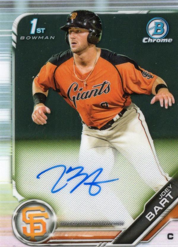 2019 Bowman  Chrome Prospect Autographs