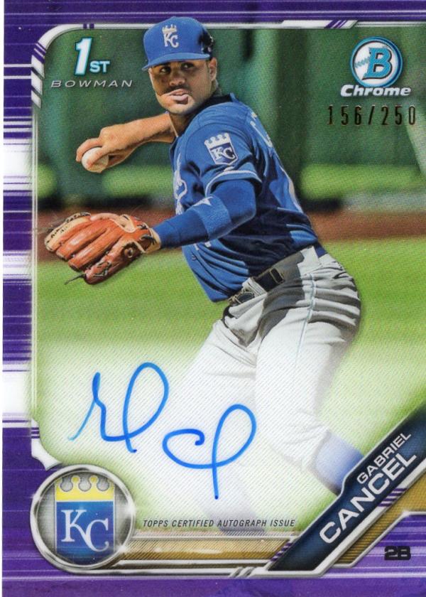 2019 Bowman  Chrome Prospect Autographs Refractors Purple