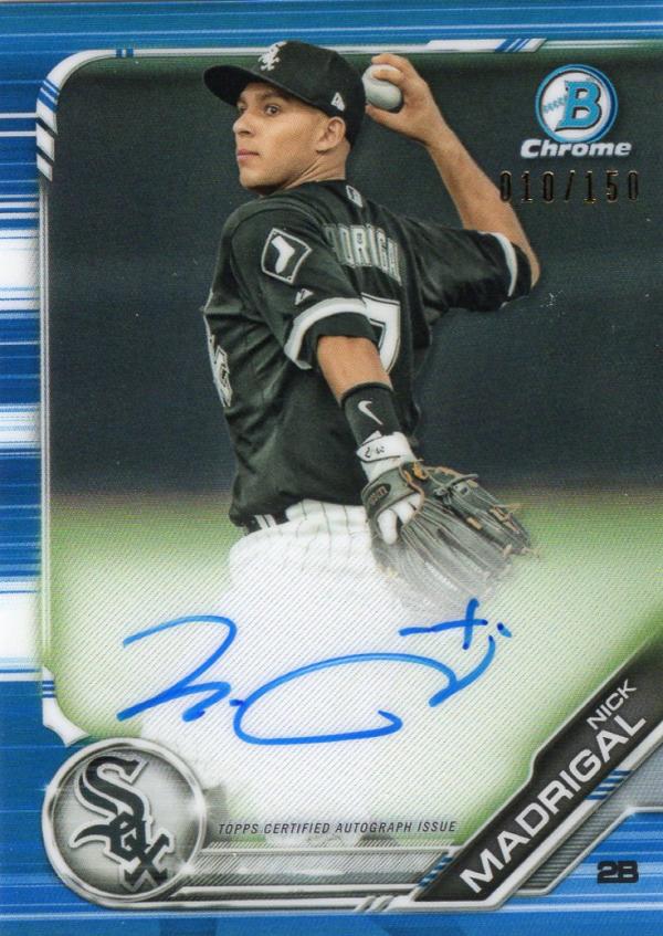 2019 Bowman  Chrome Prospect Autographs Refractors Blue