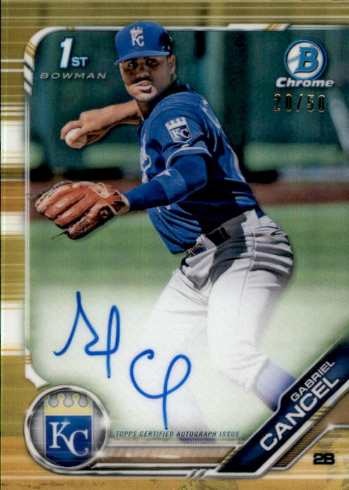 2019 Bowman  Chrome Prospect Autographs Refractors Gold