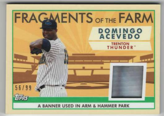 2019 Topps Pro Debut Fragments of the Farm Relics Green