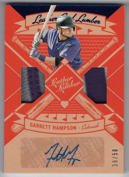 2019 Panini Leather and Lumber Leather/Lumber Signatures Blue