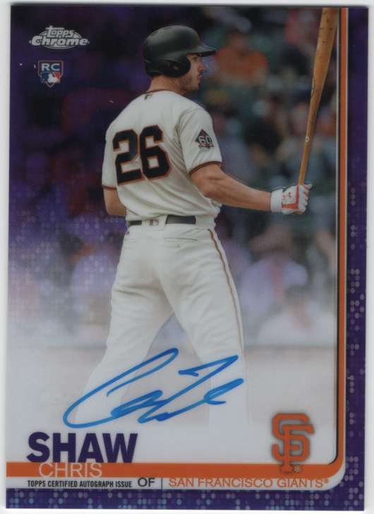 2019 Topps Chrome Rookie Autographs Refractors Purple