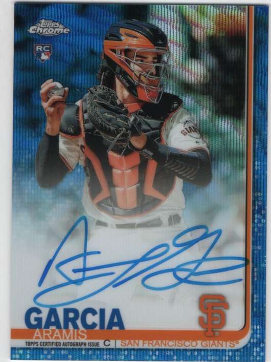 2019 Topps Chrome Rookie Autographs Refractors Blue Wave