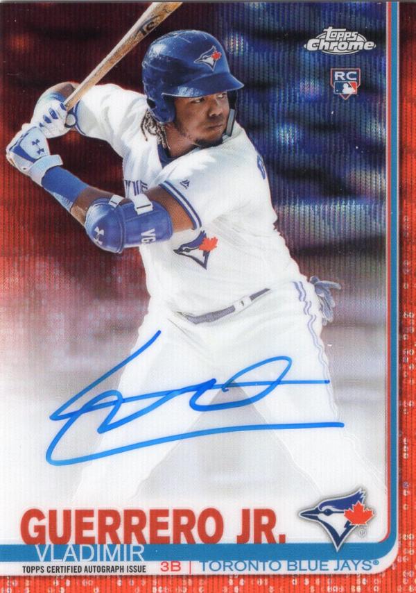 2019 Topps Chrome Rookie Autographs Refractors Orange Wave