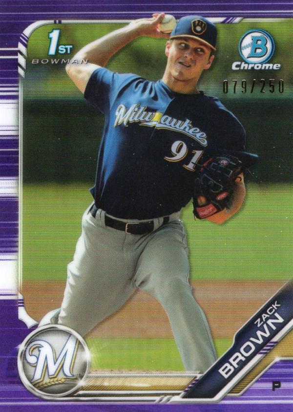 2019 Bowman Chrome Prospects Refractors Purple