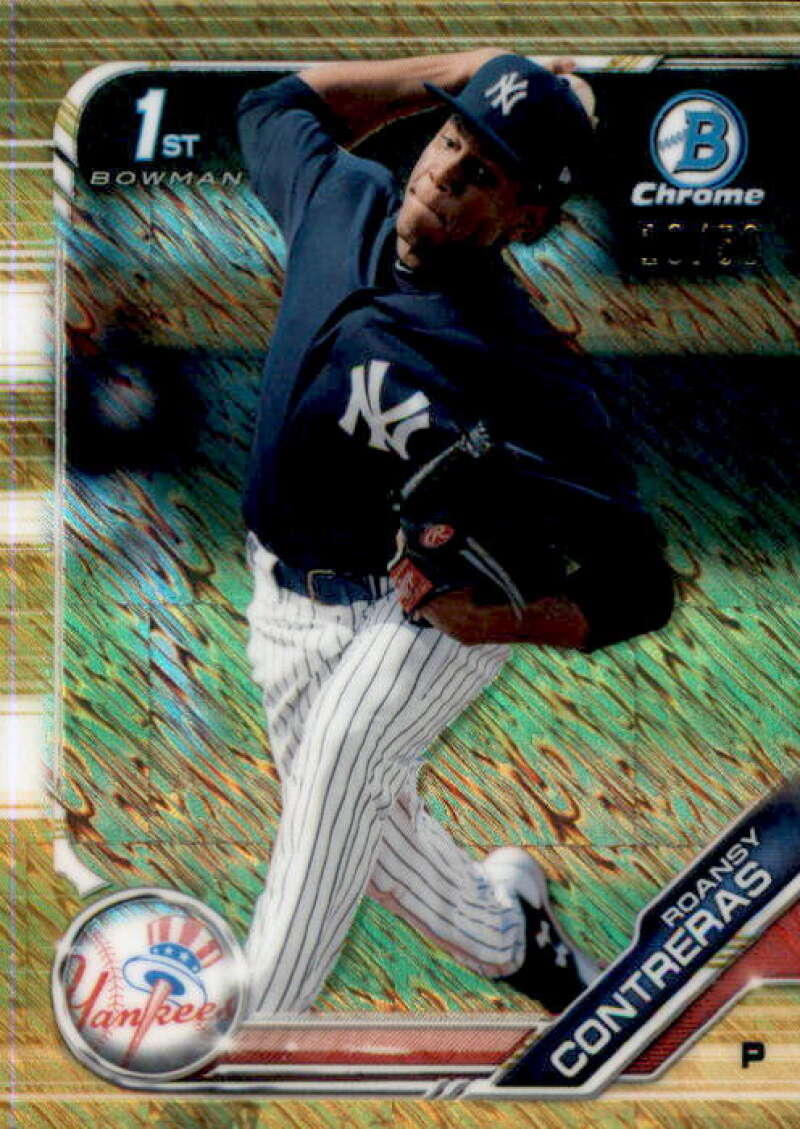 2019 Bowman Chrome Prospects Refractors Gold Shimmer