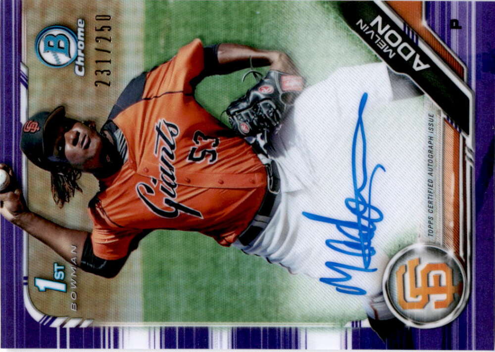 2019 Bowman Chrome Prospects Autographs Refractors Purple