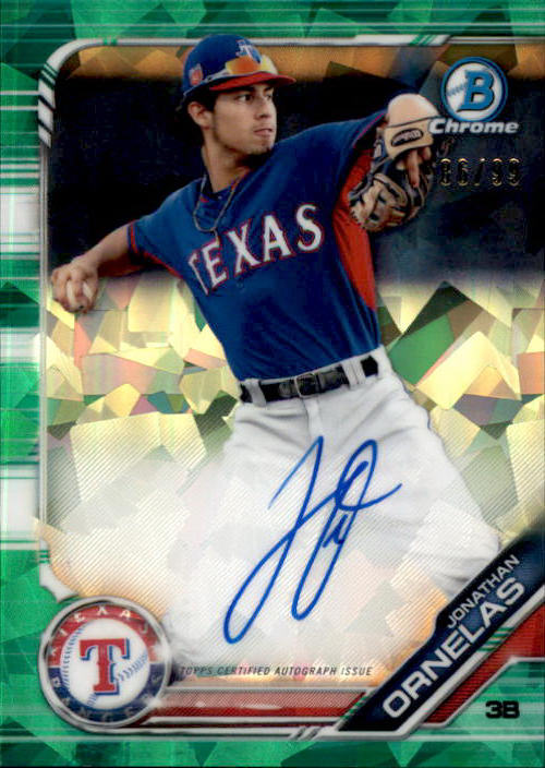 2019 Bowman Chrome Prospects Autographs Refractors Green Atomic