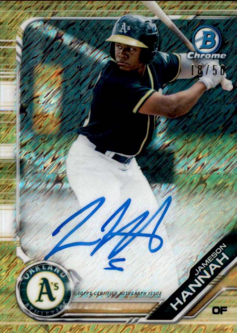 2019 Bowman Chrome Prospects Autographs Refractors Gold Shimmer