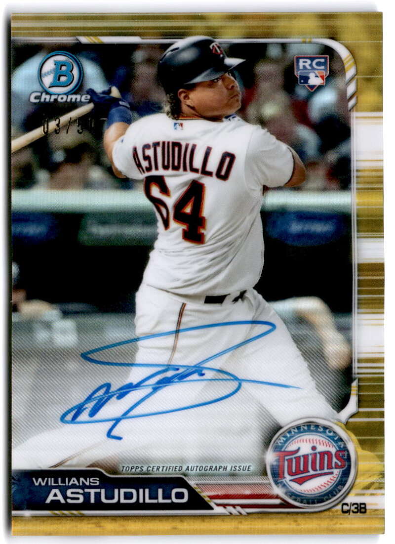 2019 Bowman Chrome Rookie Autographs Refractors Gold