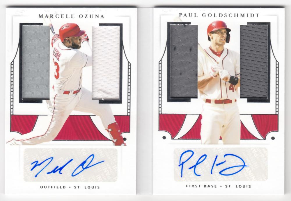 2019 Panini National Treasures Dual Materials Signature Booklet