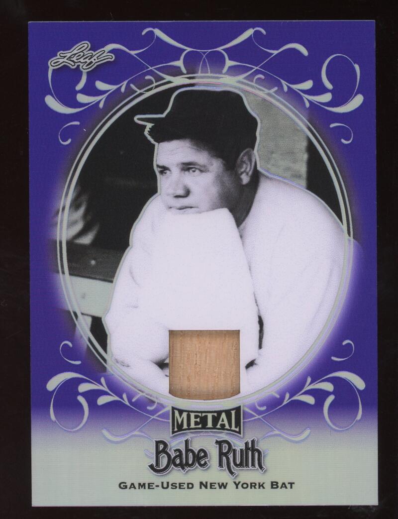 2019 Leaf Metal Babe Ruth Collection Game-Used Bat Relics Purple