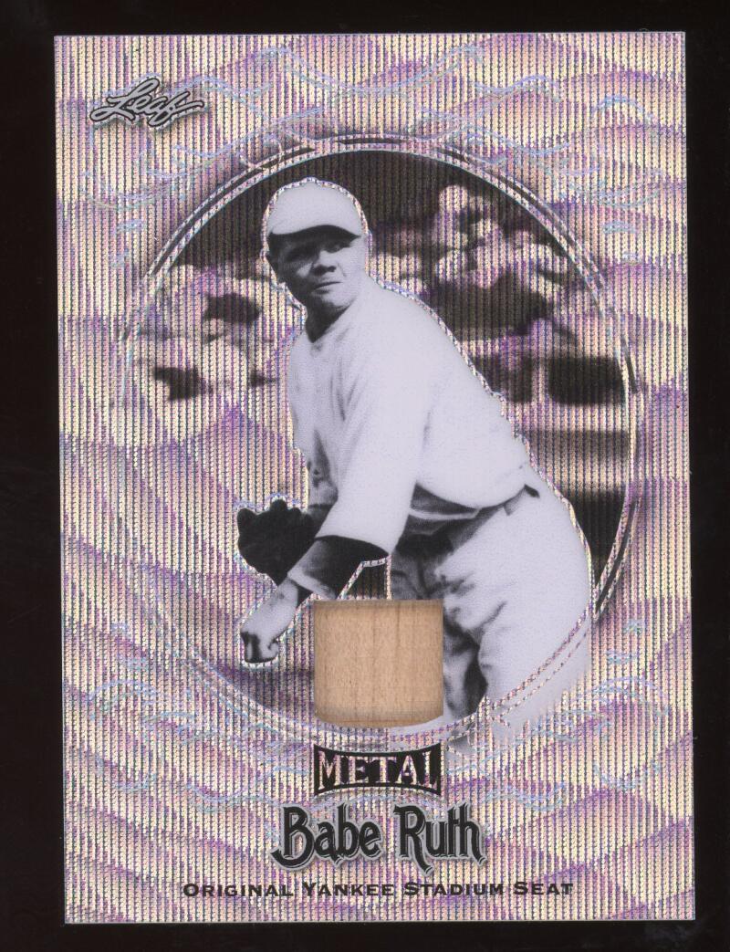 2019 Leaf Metal Babe Ruth Collection Yankee Stadium Seat Relics Silver Wave