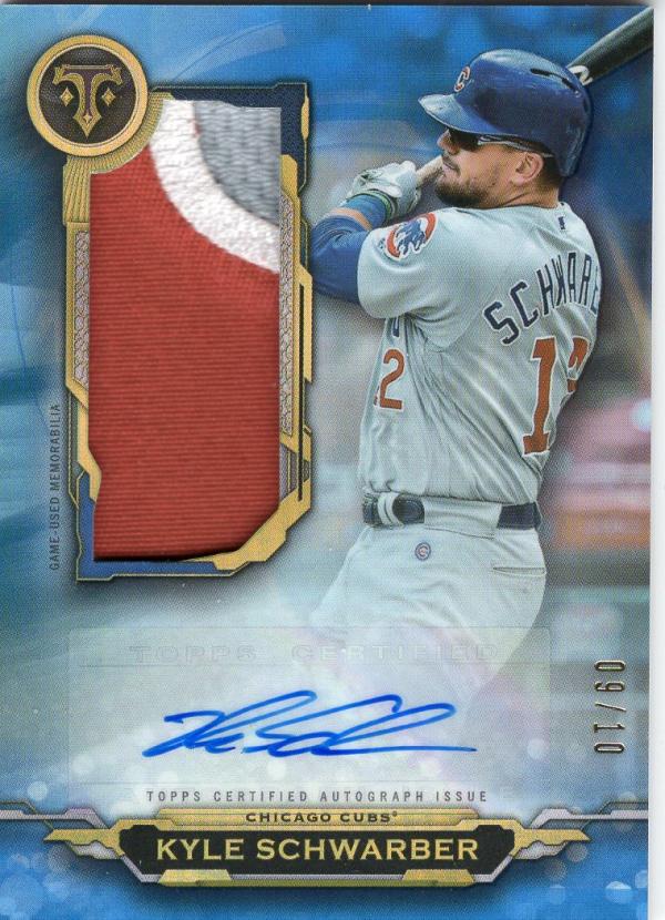 2019 Topps Triple Threads Autographed Single Jumbo Relics Sapphire