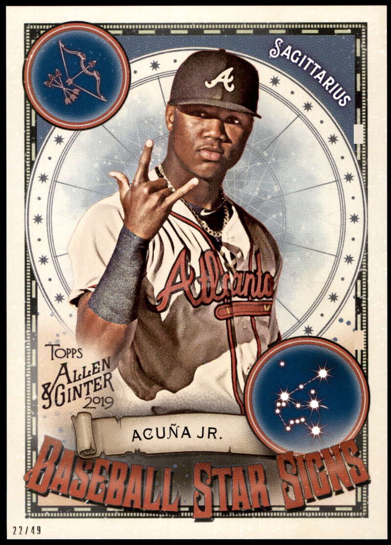 2019 Allen and Ginter  Baseball Star Signs 5x7