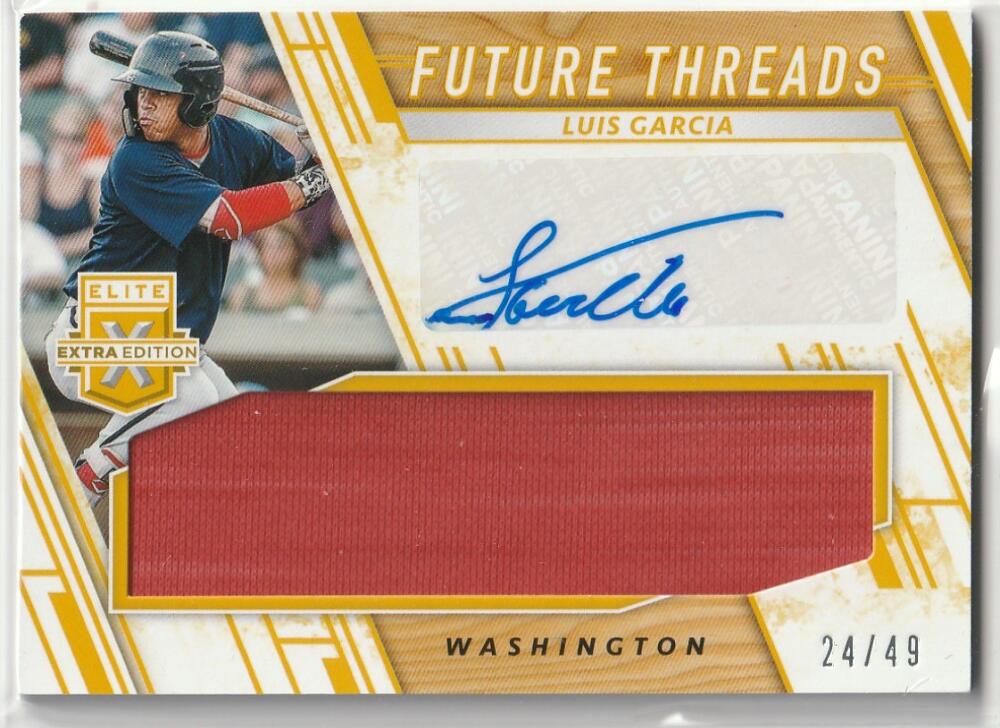 2019 Panini Elite Extra Edition Future Threads Signatures Gold