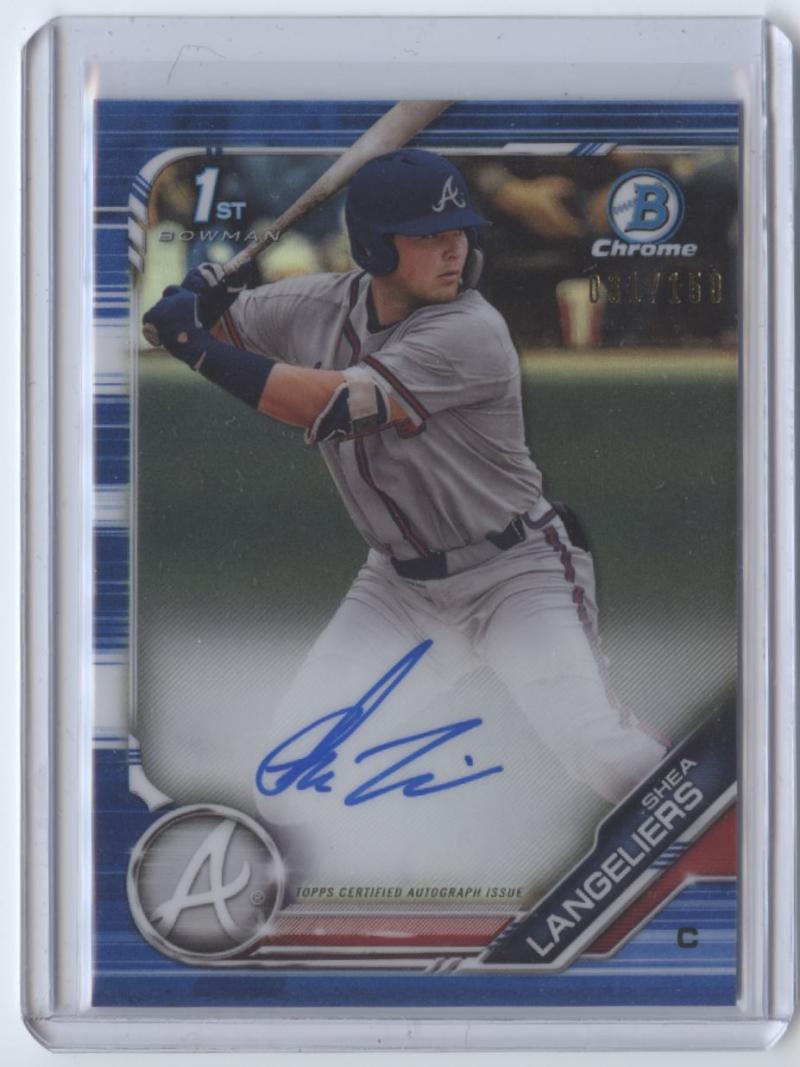 2019 Bowman Draft Chrome Autographs Refractors Blue