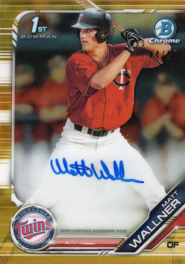 2019 Bowman Draft Chrome Autographs Refractors Gold