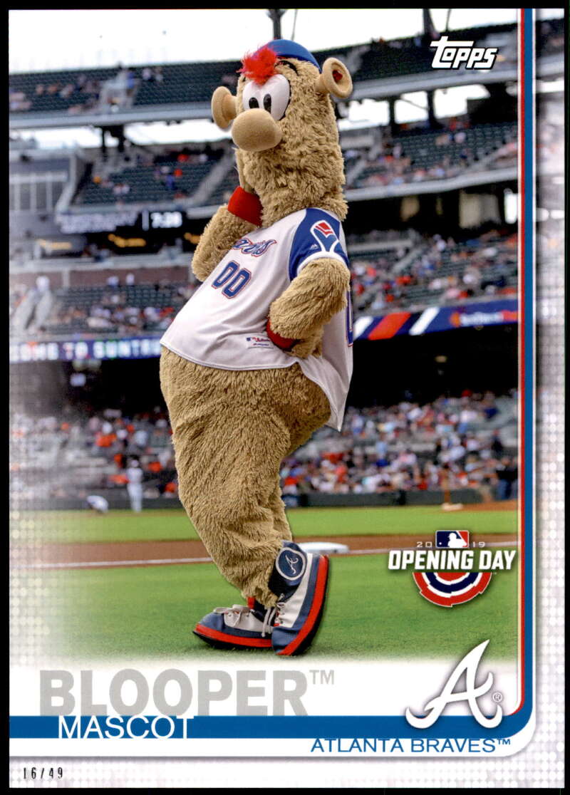 2019 Topps Opening Day 5x7 Mascots