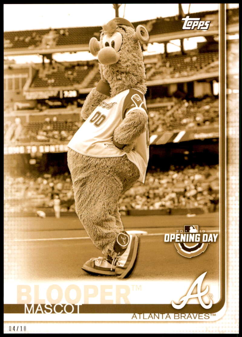 2019 Topps Opening Day 5x7 Mascots Gold