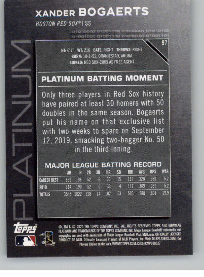 2020 Bowman Platinum Base Baseball Checklist Ultimate Cards and Coins