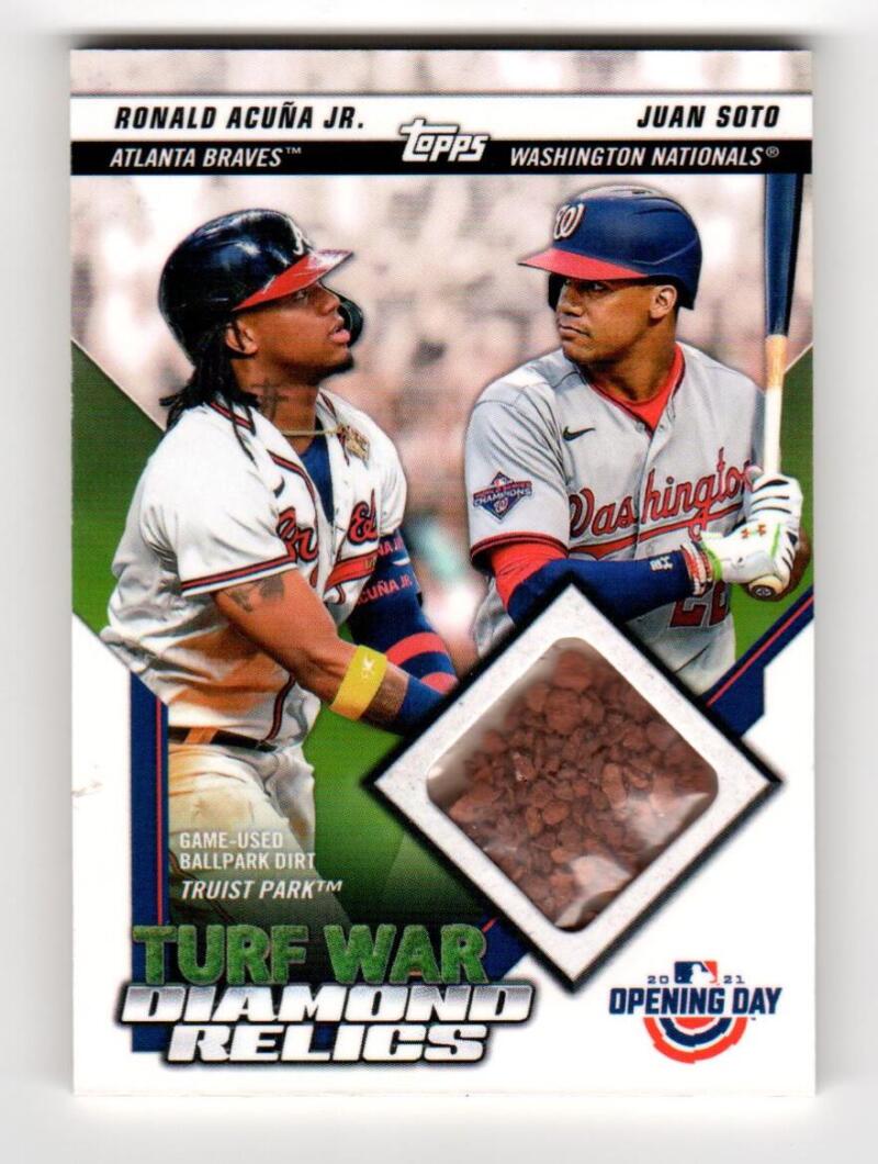 2021 Topps Opening Day Turf War Dual Diamond Relics Baseball