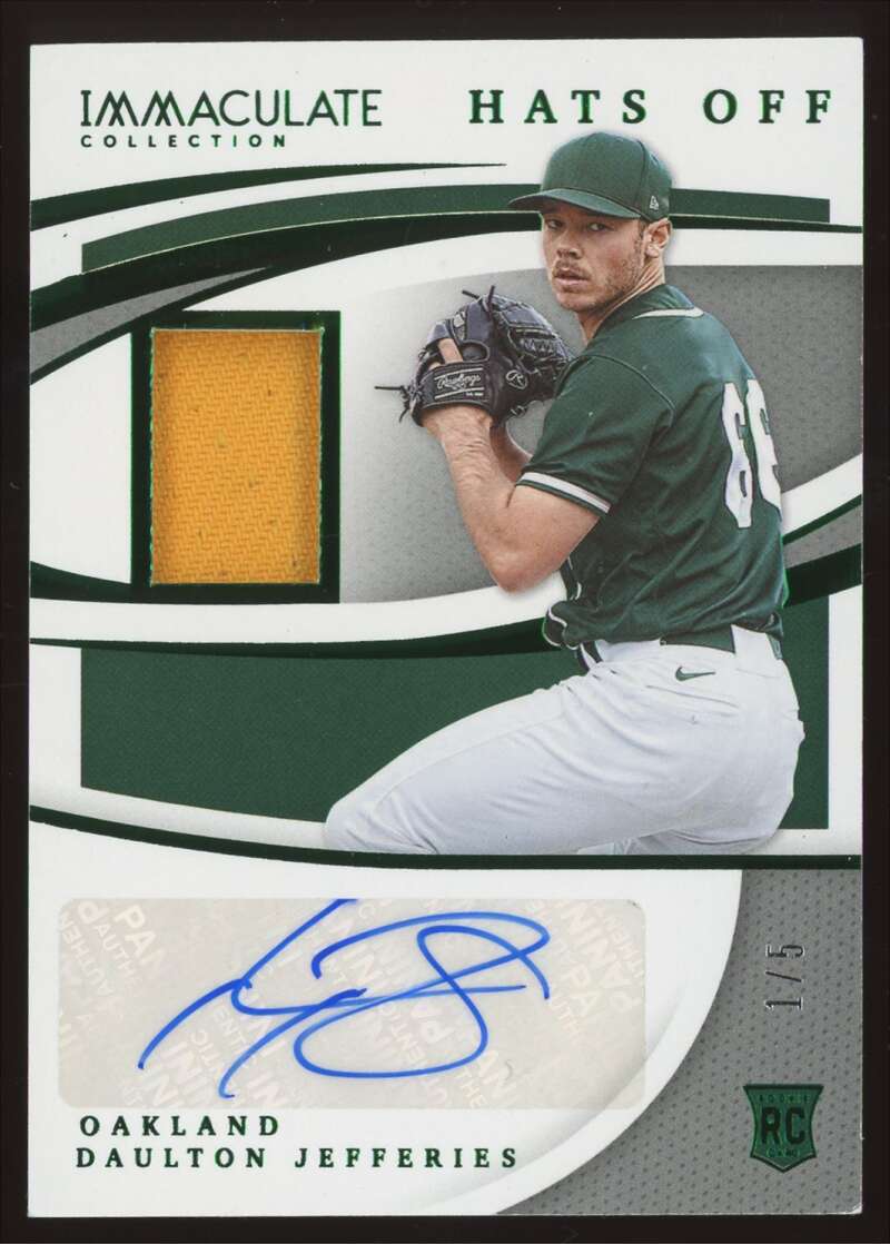 2021 Panini Immaculate Hats Off Green