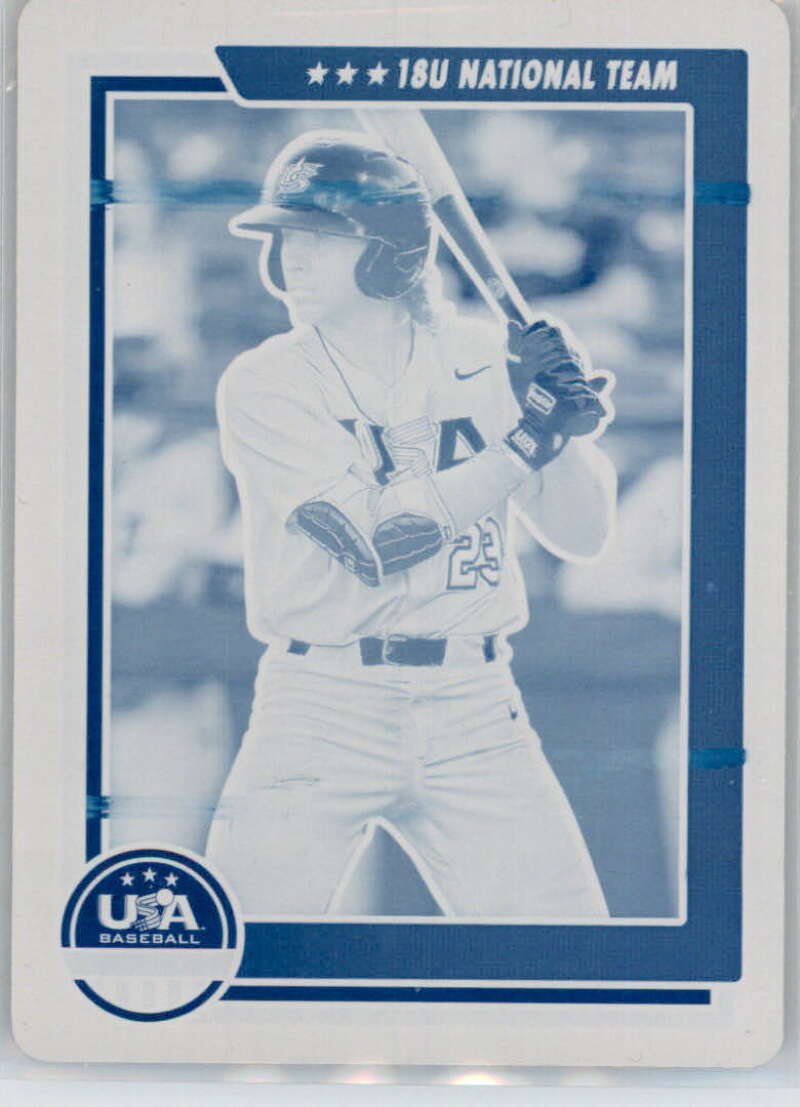 2022 Panini Stars and Stripes Printing Plate Cyan