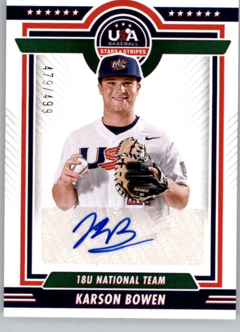 2022 Panini Stars and Stripes 18U National Team Signatures Blue Ink