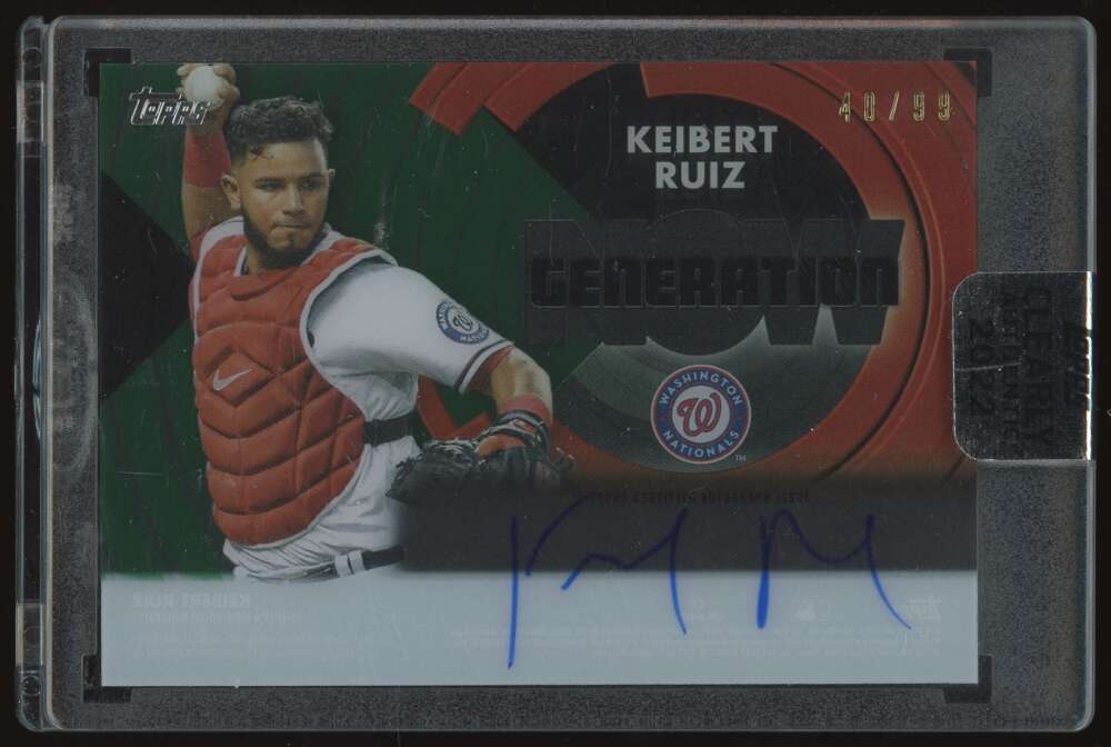 2022 Topps Clearly Generation Now Autographs Green