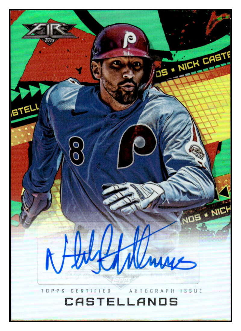 2022 Topps Fire Autographs Green