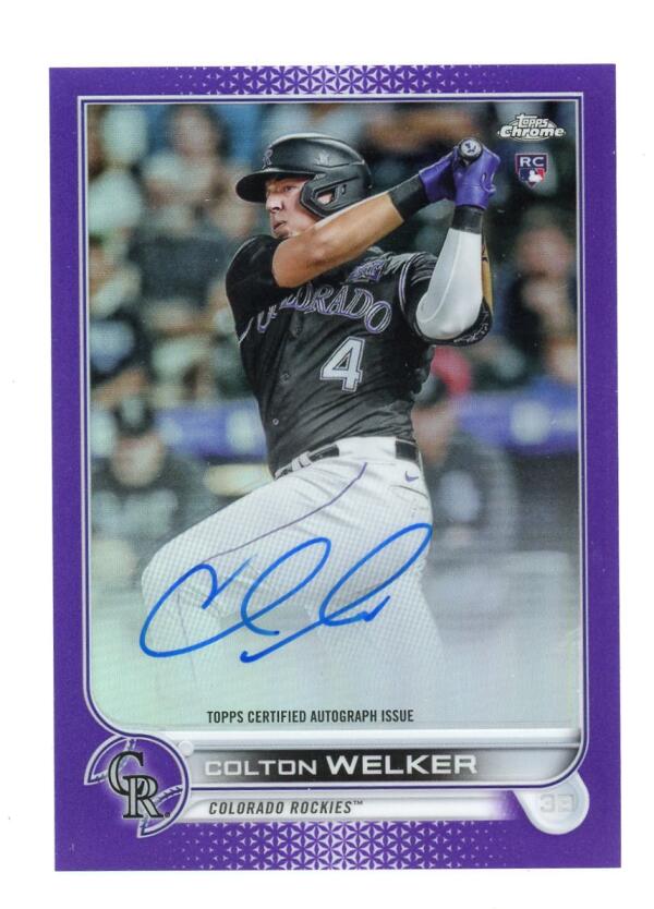 2022 Topps Chrome Rookie Autograph Refractor Purple