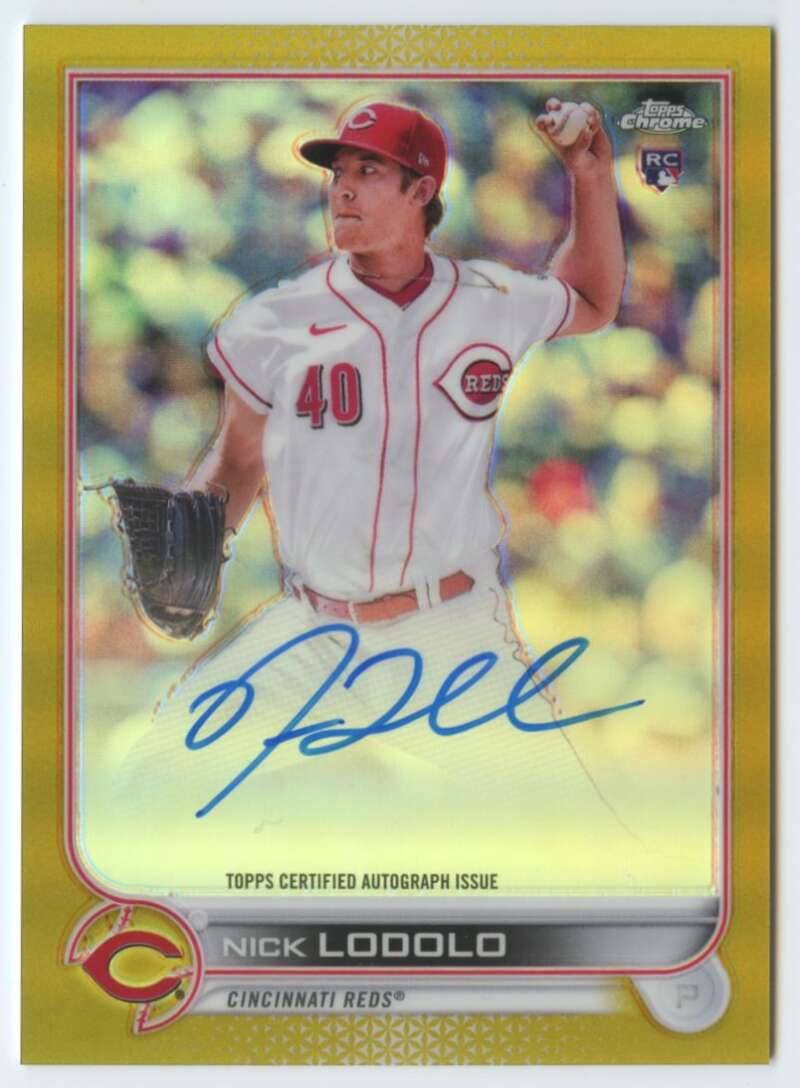 2022 Topps Chrome Rookie Autograph Refractor Gold