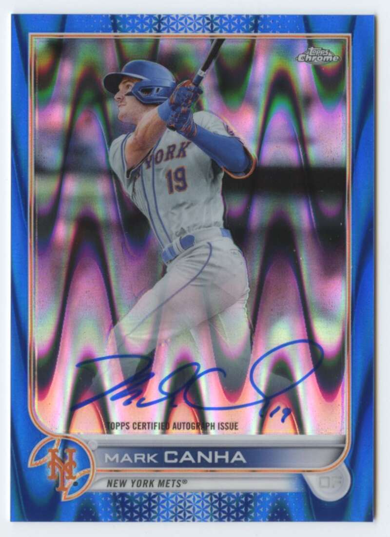 2022 Topps Chrome Veteran Autograph Refractor Blue RayWave