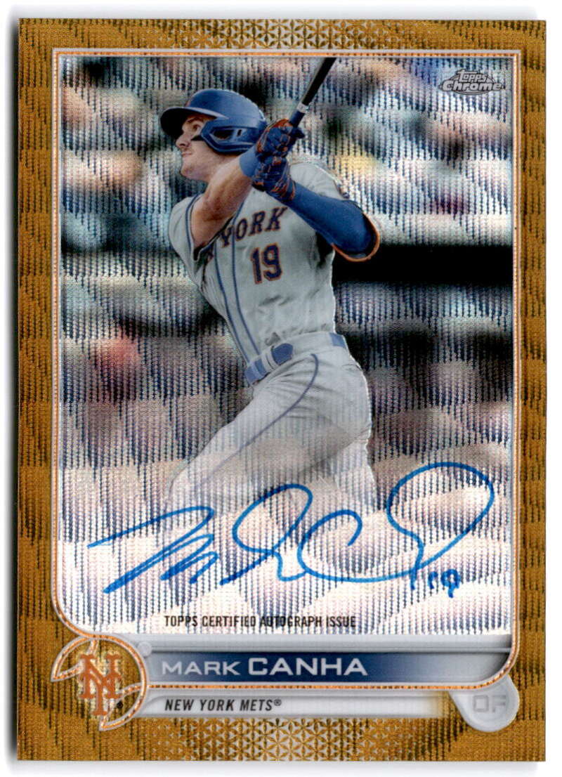 2022 Topps Chrome Veteran Autograph Refractor Gold Wave