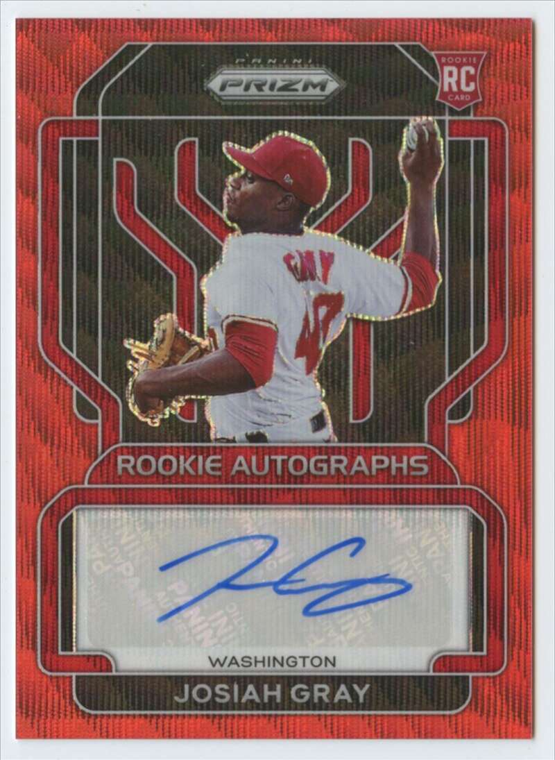 2022 Panini Prizm Rookie Autographs Red Wave Prizm