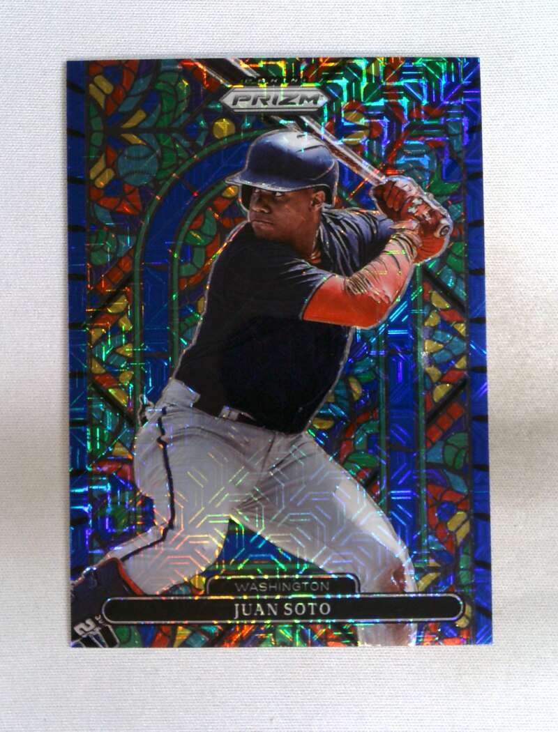 2022 Panini Prizm Stained Glass Blue Mojo Prizm