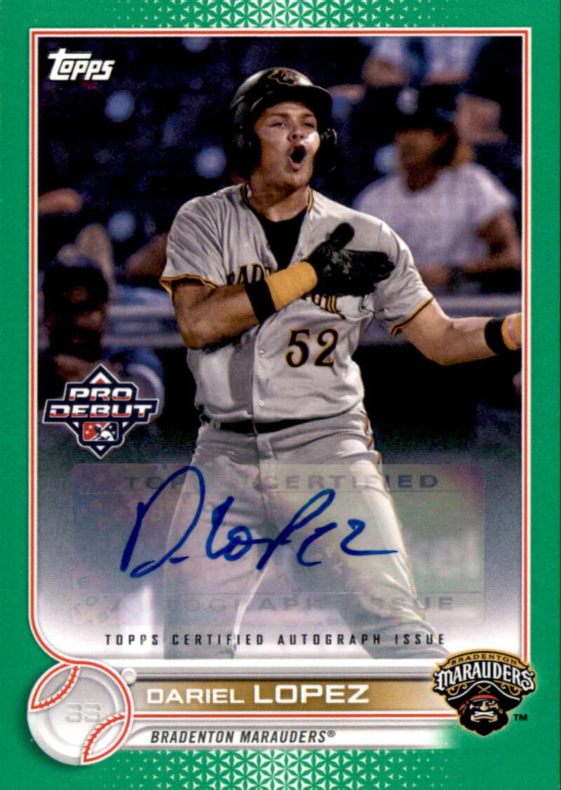 2022 Topps Pro Debut Autographs Green