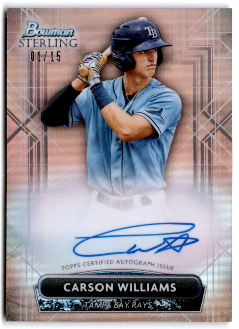 2022 Bowman Sterling Prospect Refractor Autograph Rose Gold