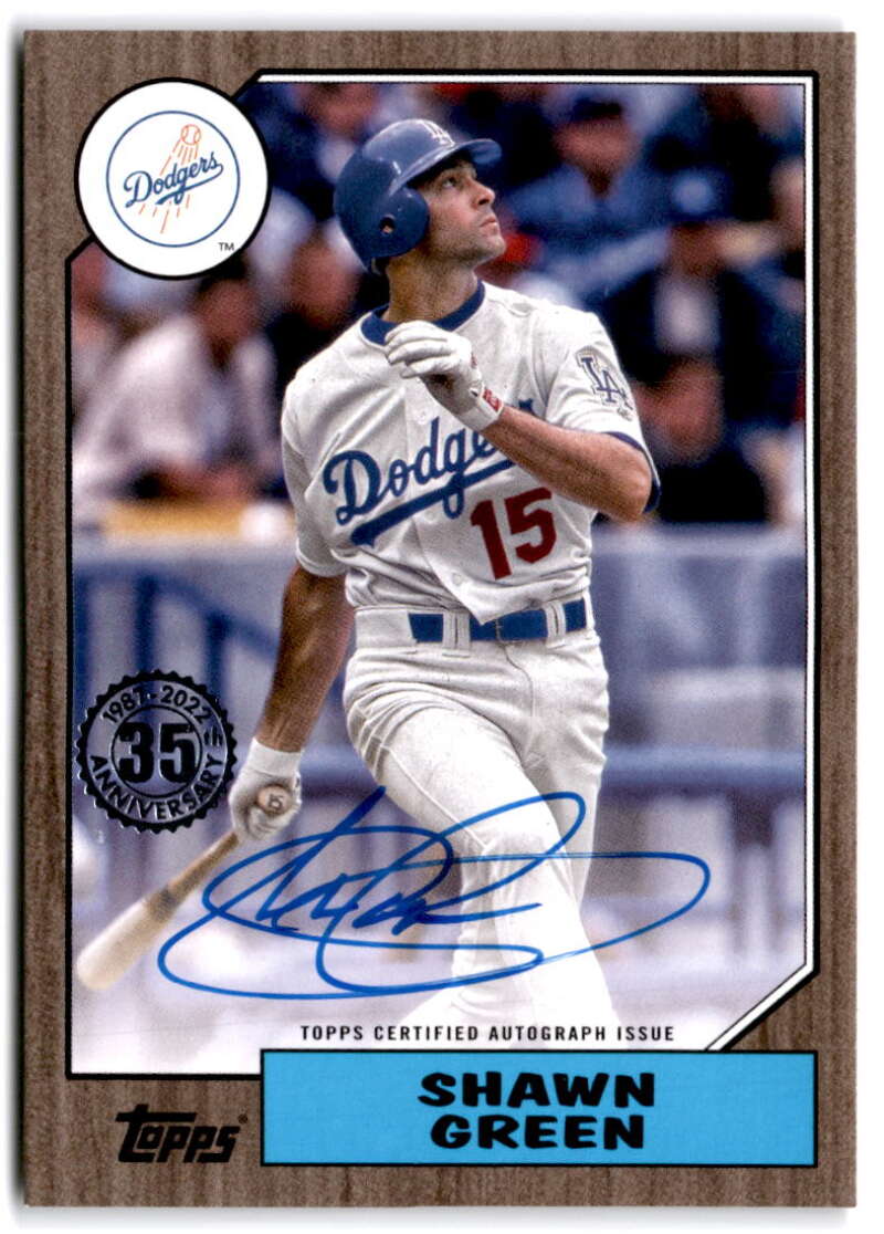 2022 Topps Update 1987 Baseball Autographs Gold