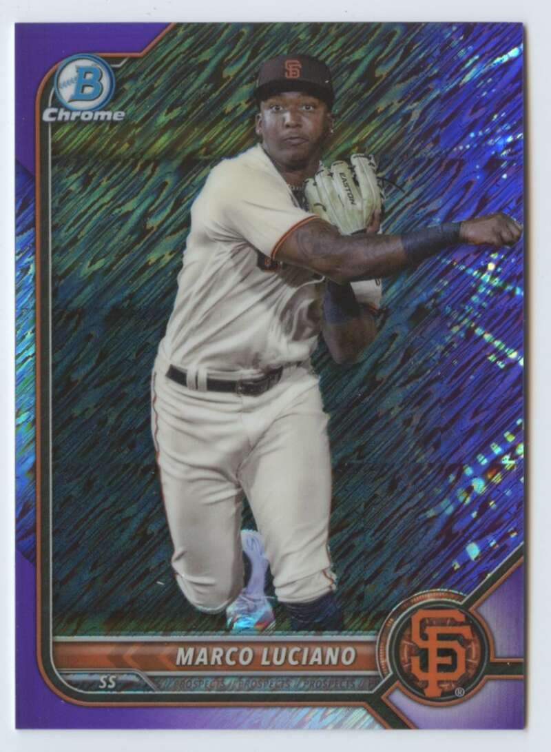 2022 Bowman Chrome Prospects Refractor Purple Shimmer